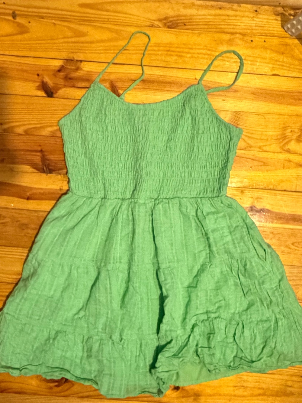 American Eagle Outfitters Mint Green Smocked Sundress